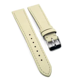 20mm Milkshake White Saffiano Leather Watch Strap