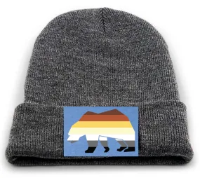 Bear Pride beanie cap built for interchangeable velcro patches