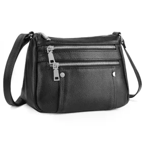 befen Black Small Genuine Leather Y2K Crossbody Bags Shoulder Handbag Clutch Purses for Women Trendy