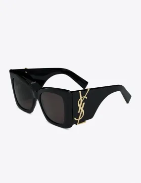 Blaze Oversized Cat Eye Sunglasses, Black