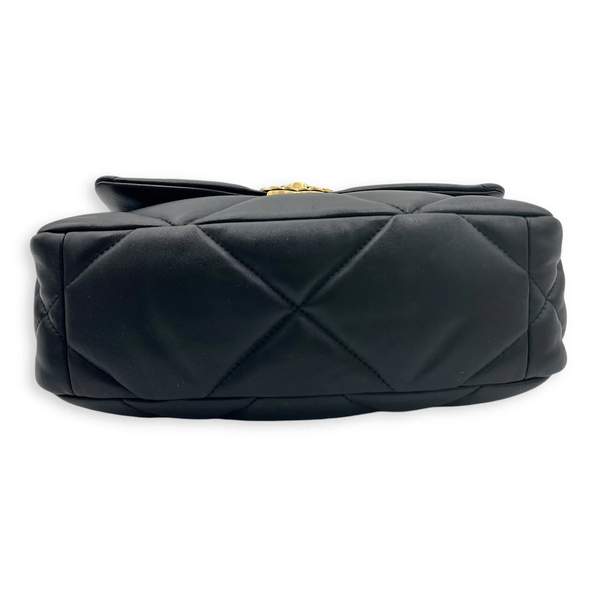 C19 Small Black Crossbody Bag in Lambskin, Mixed hardware