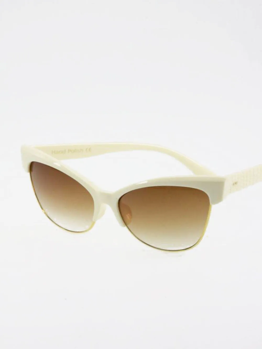 Cat Eye Sunglasses Skin embossed print on the arms