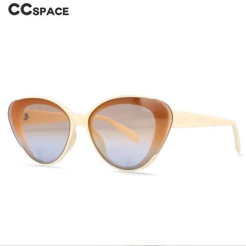 CCspace Women's Full Rim Cat Eye Resin Frame Sunglasses 54223