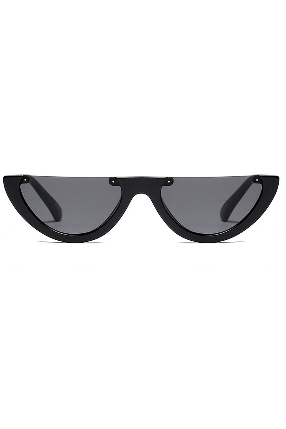 Celeb Inspired Half Frame Cat Eye Sunglasses