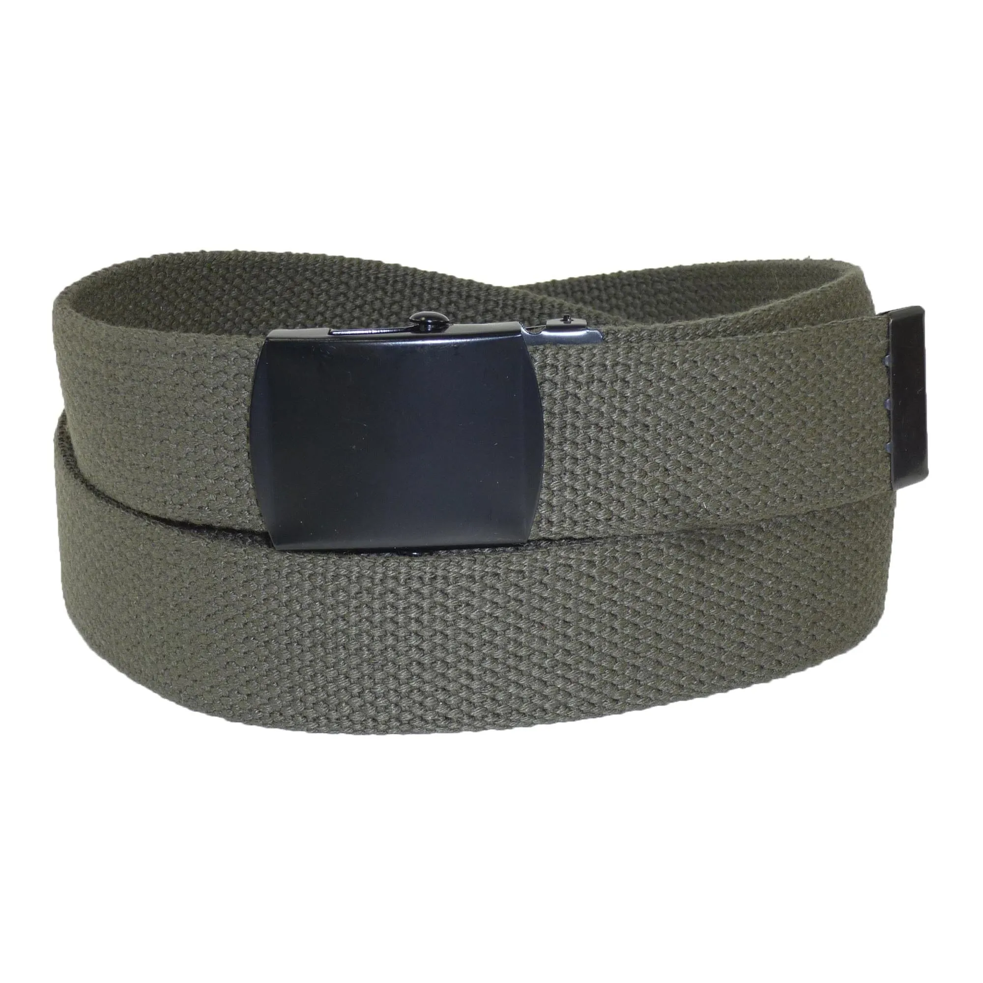 CTM® Fabric Big & Tall Adjustable Belt with Black Buckle