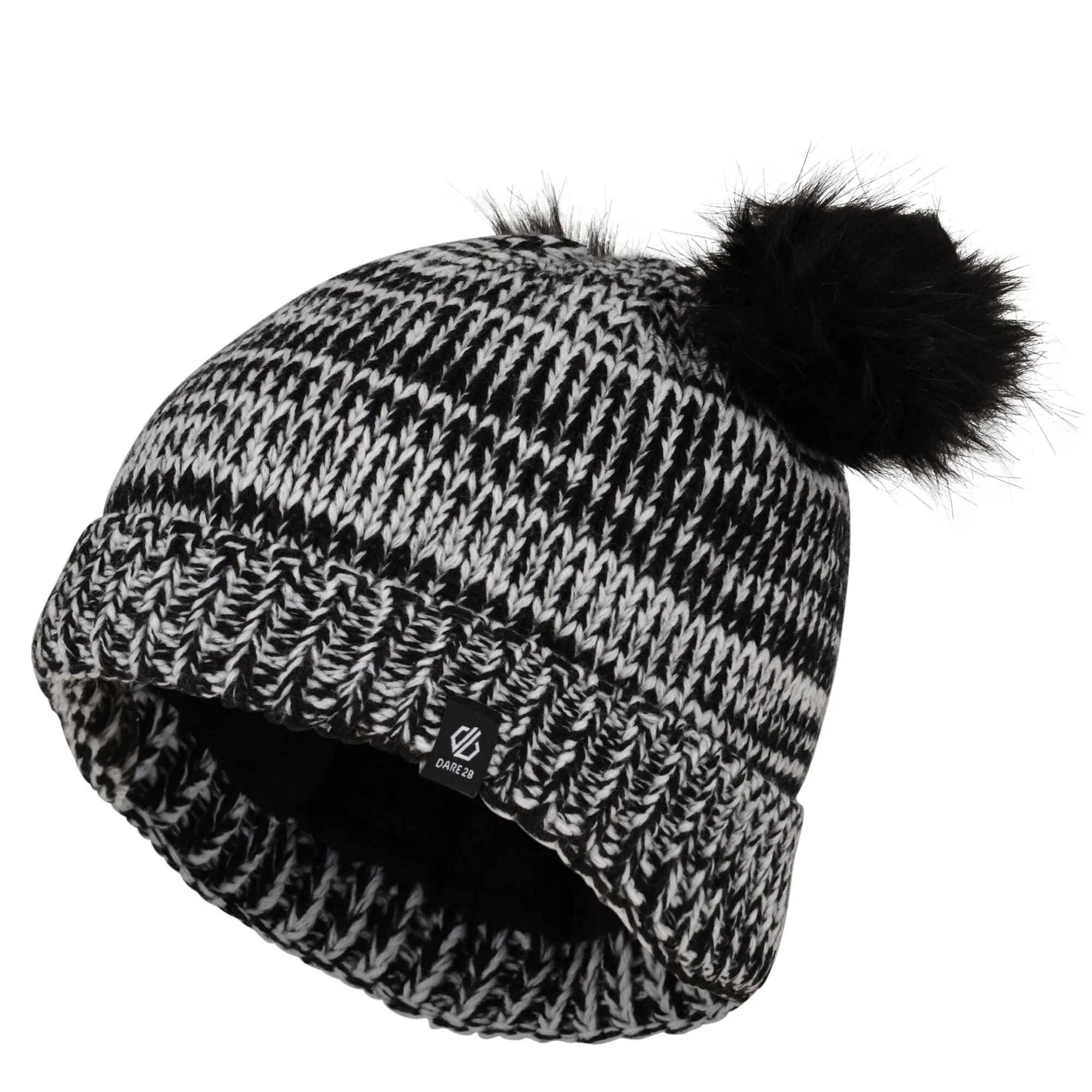 Dare2B Girls Hastily Beanie -BLACK/WHITE