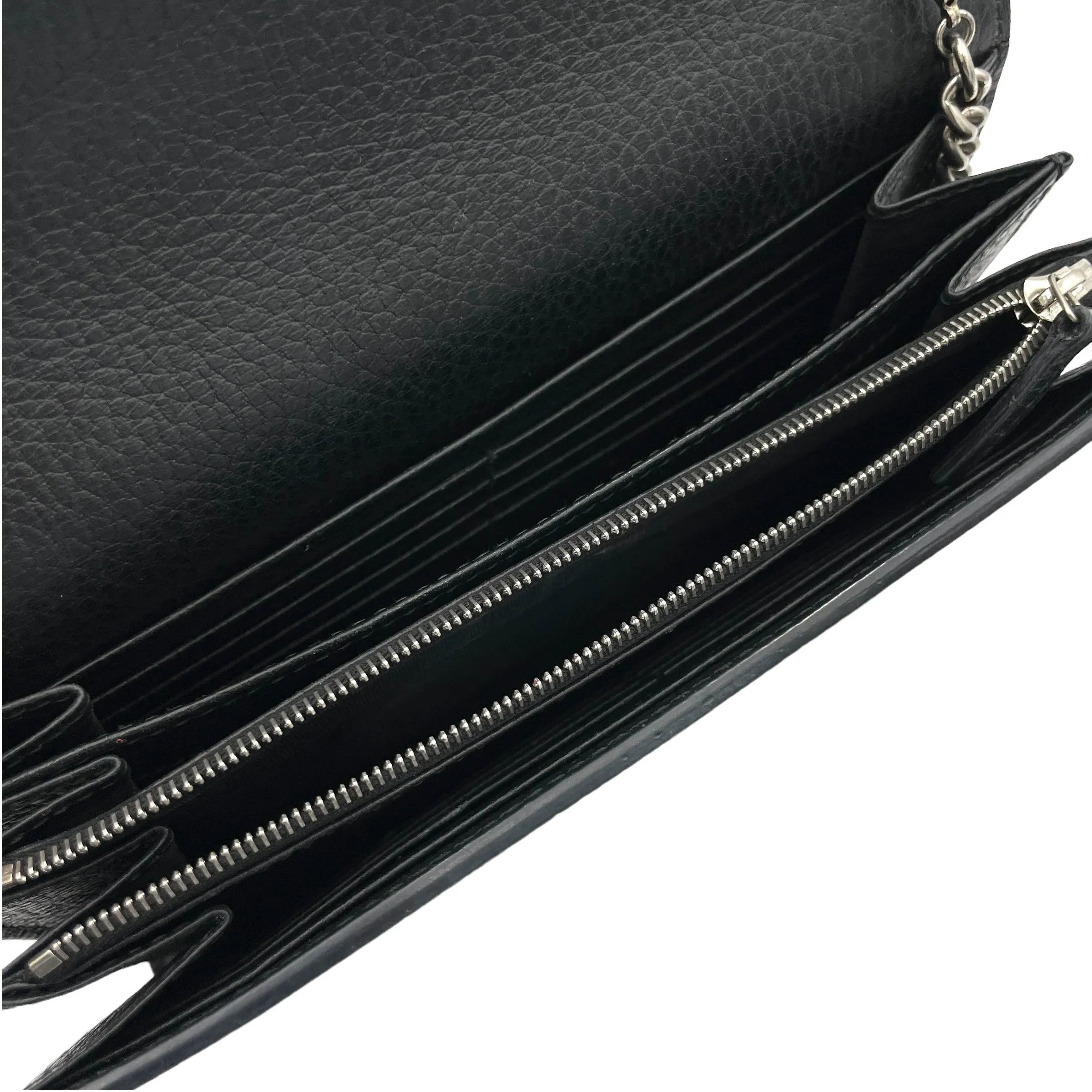 Dionysus Crossbody Bag  Black in Calfskin , Silver Hardware