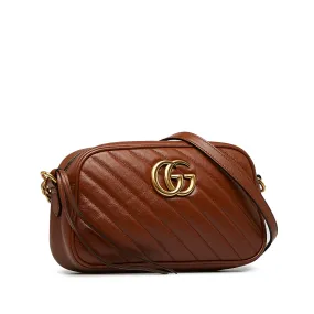 Gucci GG Marmont Small Brown Matelassé