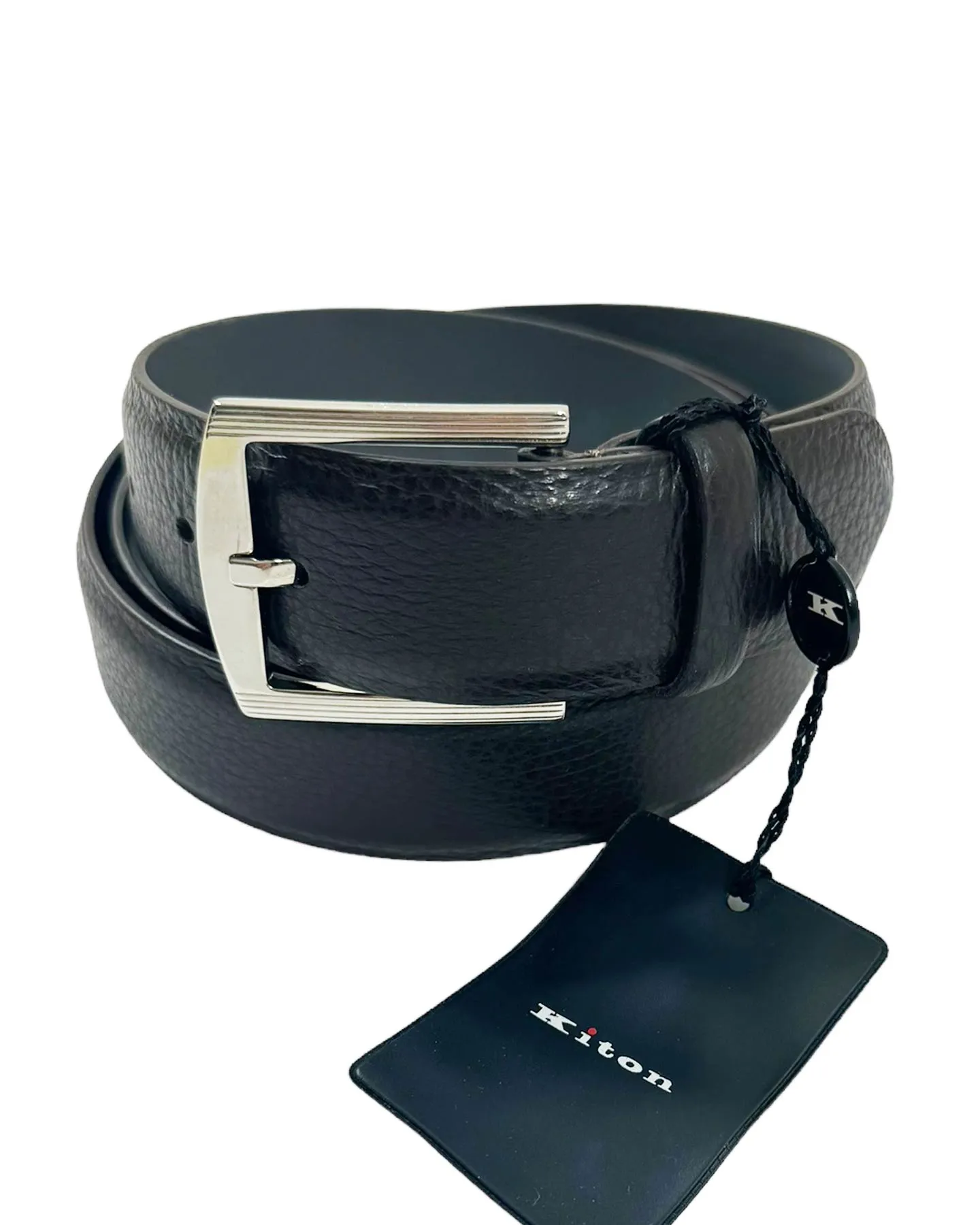 Kiton Belt Dark Brown Grain Leather - 115 / 46