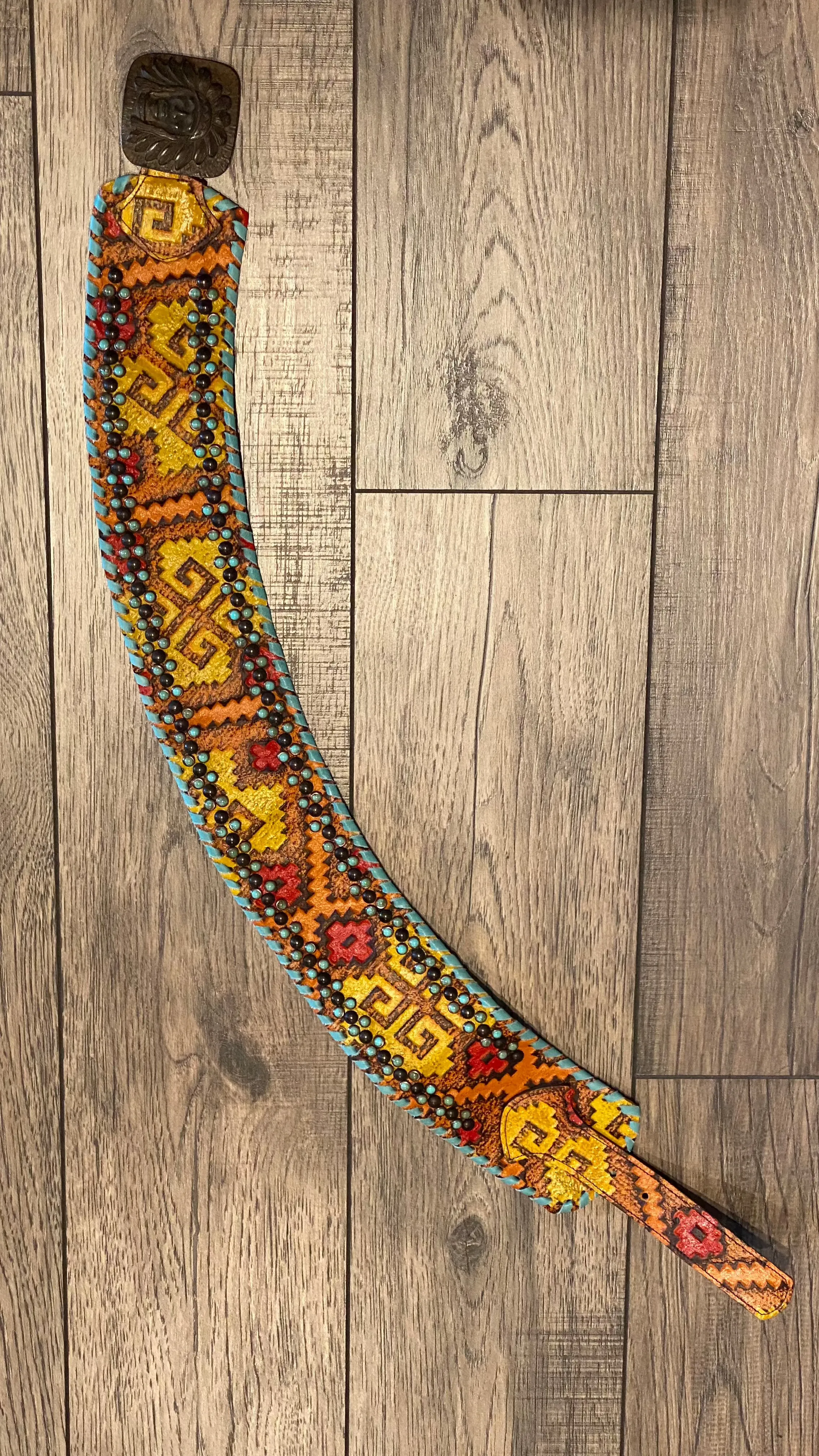 KurtMen Orange/Turquoise Belt