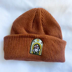 MUSHROOM KNIT FISHERMAN BEANIE