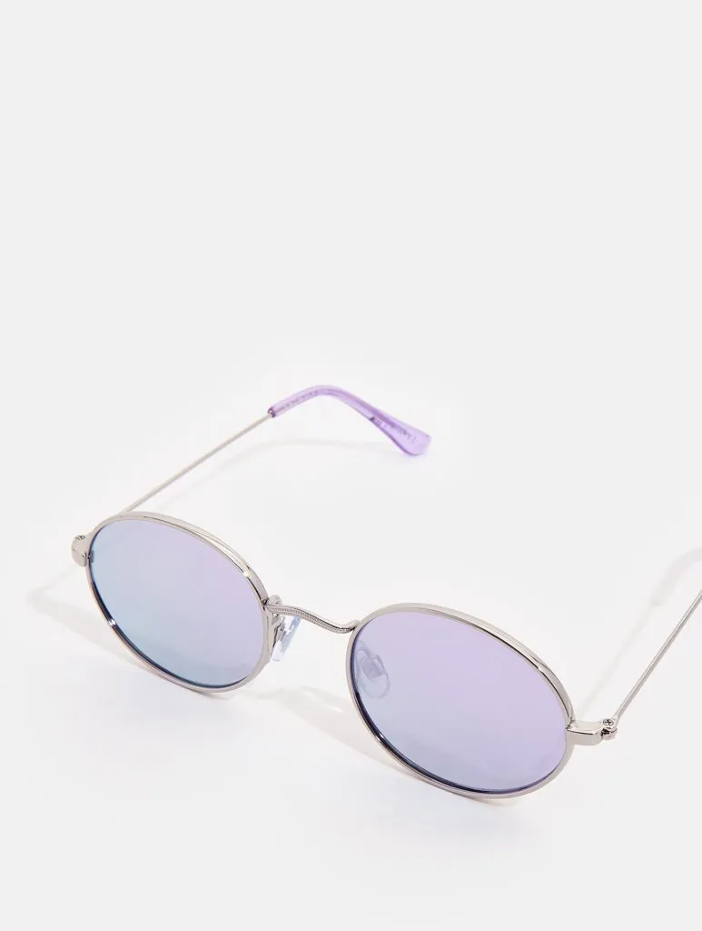 Purple Oval Sunglasses