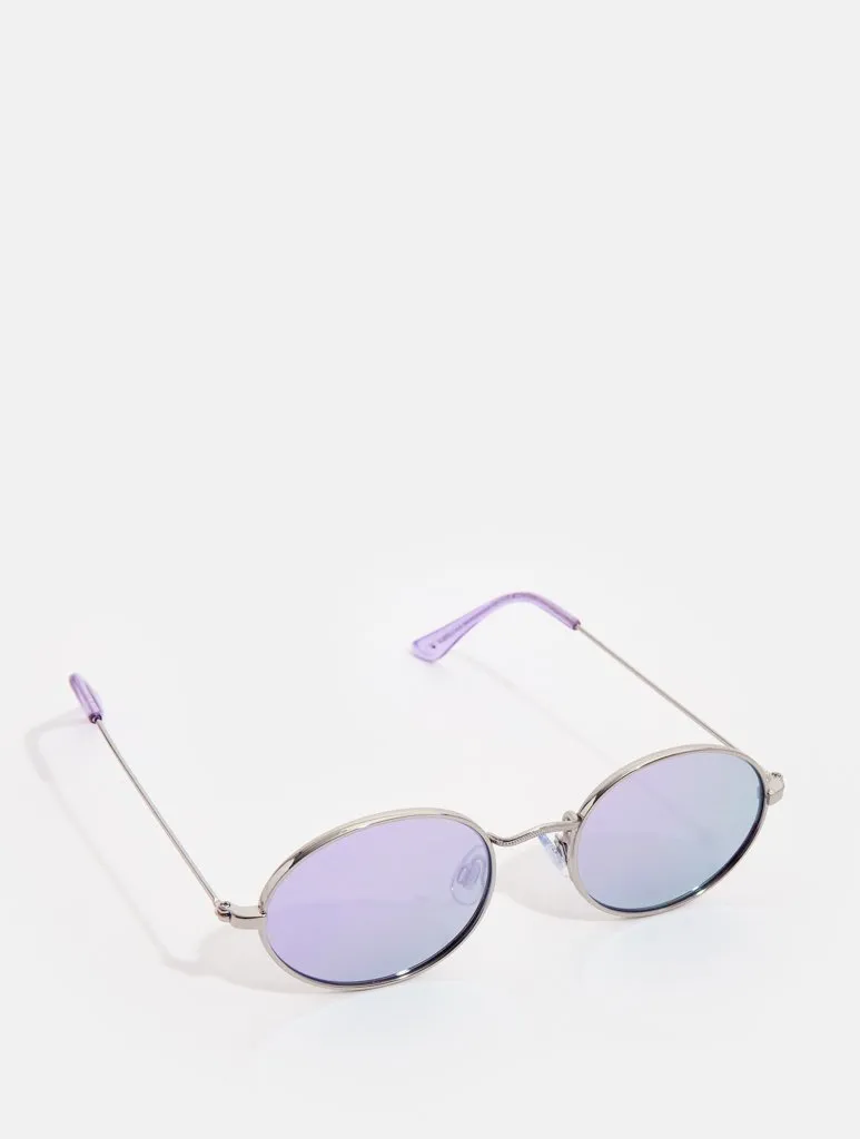 Purple Oval Sunglasses