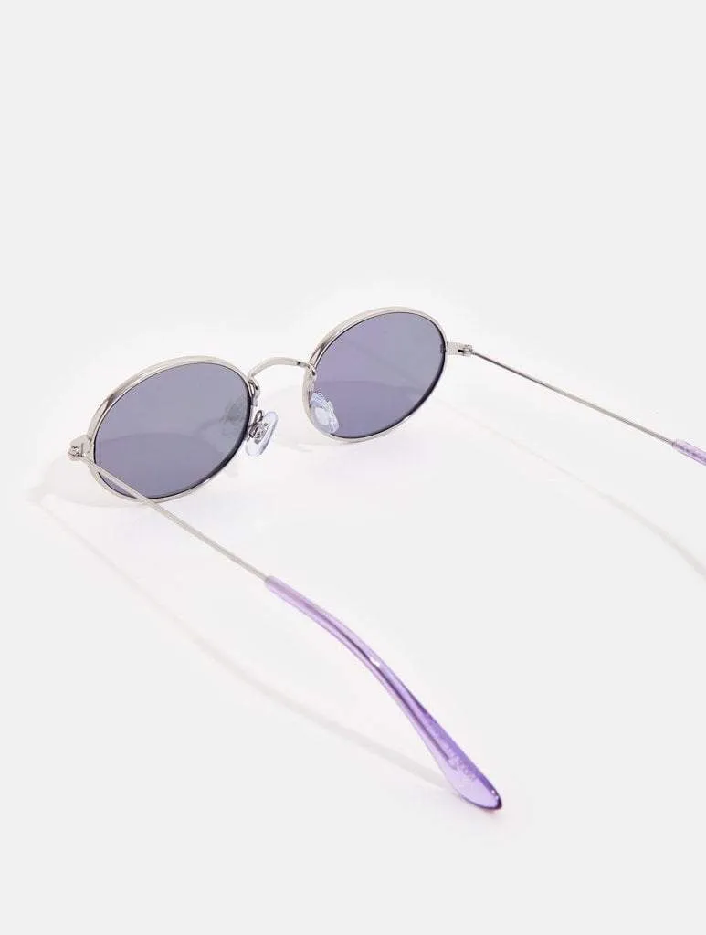 Purple Oval Sunglasses