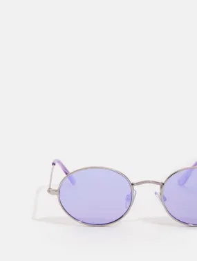 Purple Oval Sunglasses