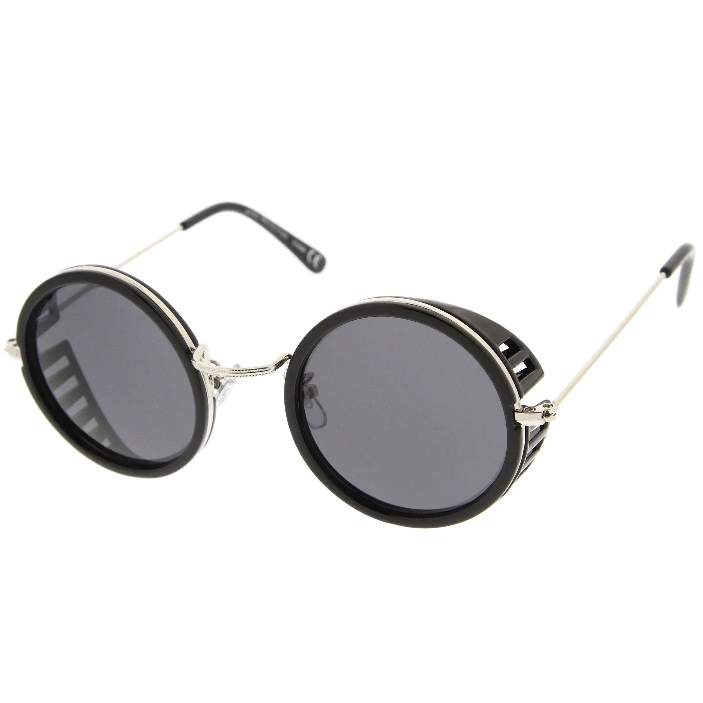 Retro Steampunk Sidecar Round Side Cover Sunglasses A766