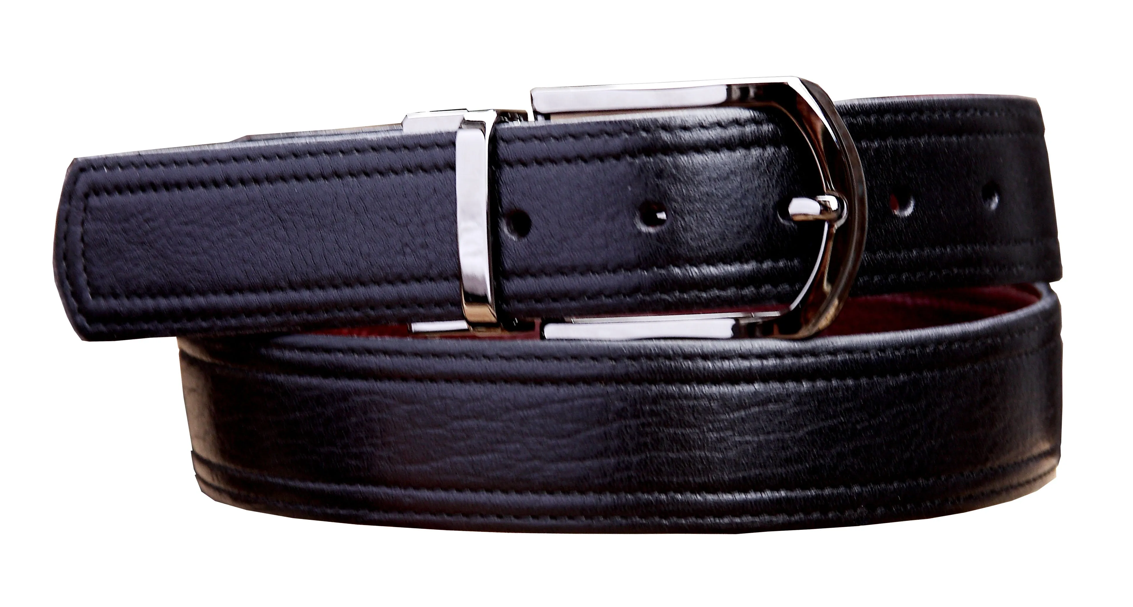 RL Double Stitch Reversible Leather Belt