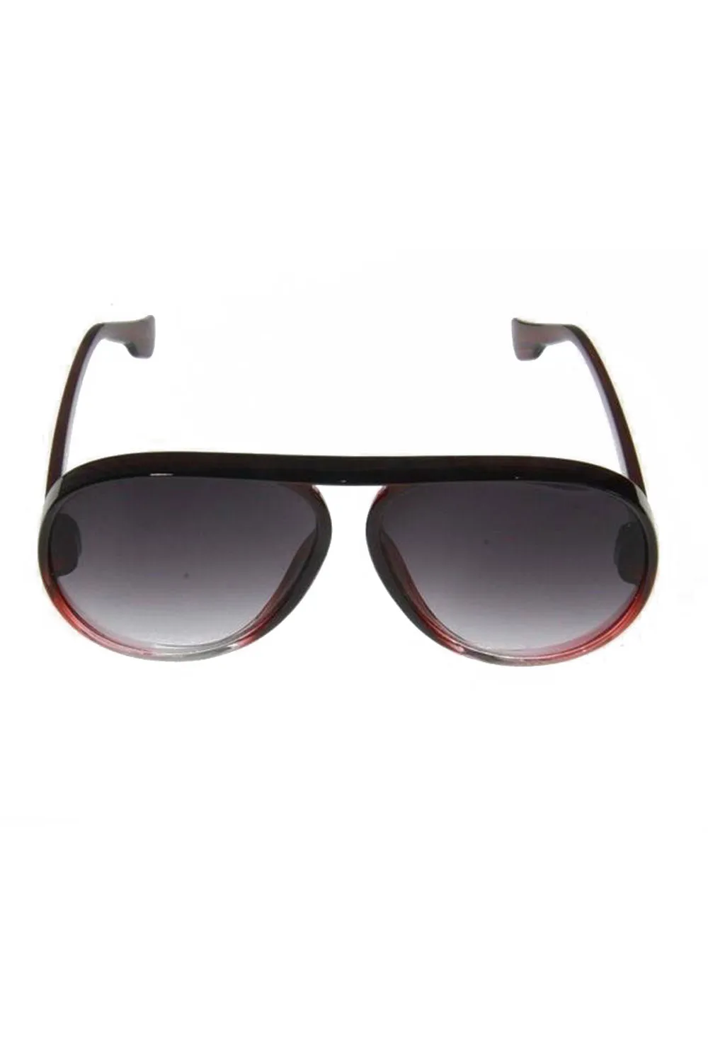 Round Over-sized Plastic Frame Sunglasses