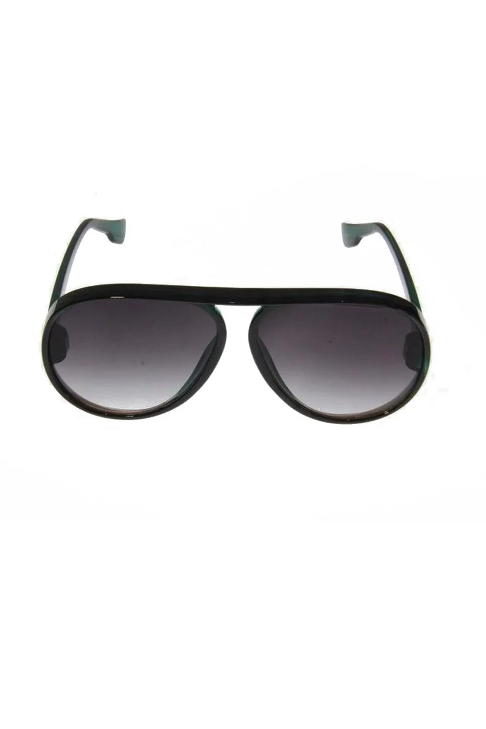 Round Over-sized Plastic Frame Sunglasses