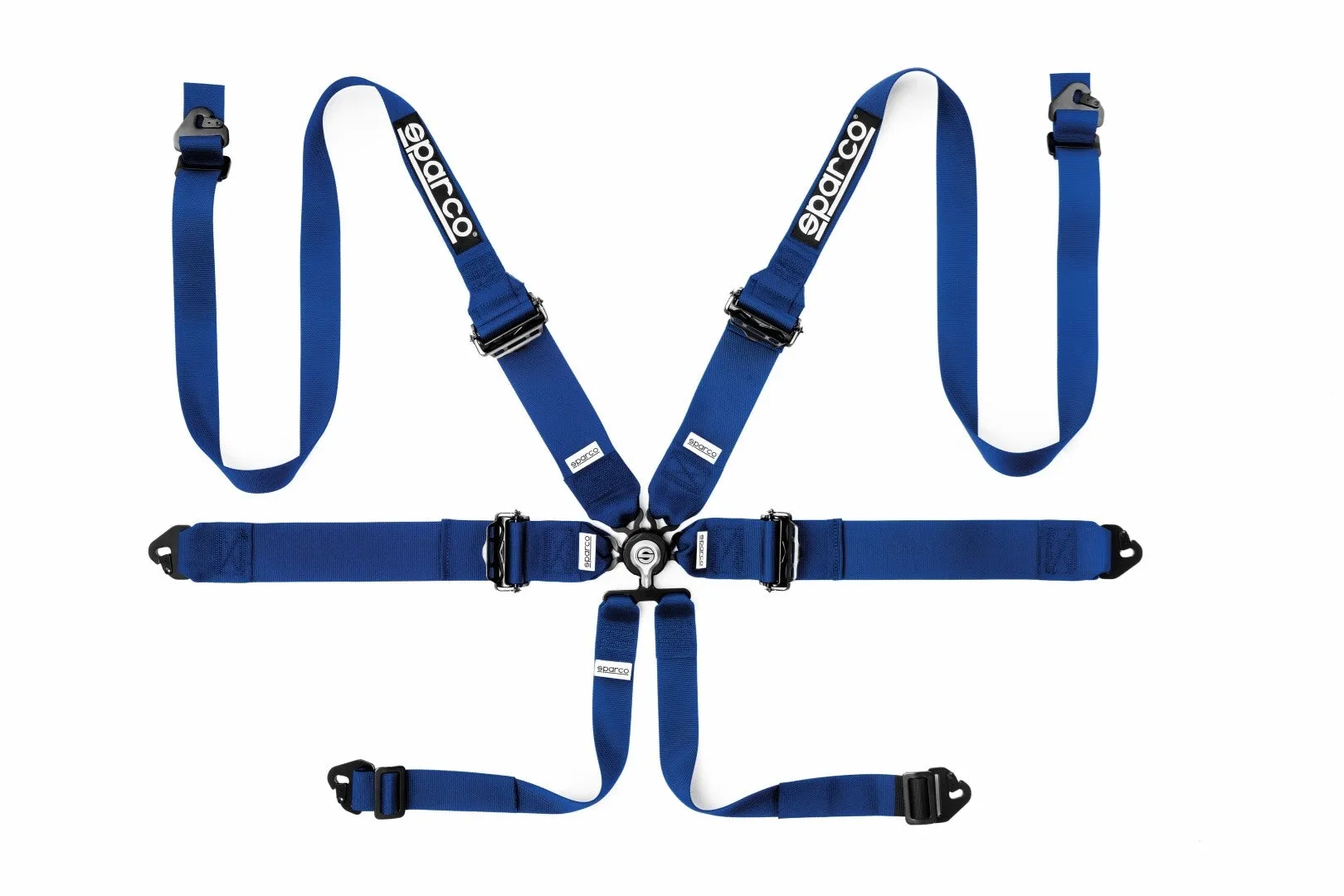 SPARCO Competition Aluminum Harness PD 3"/2" 6 Points HANS [FIA] Blue / Red / Black