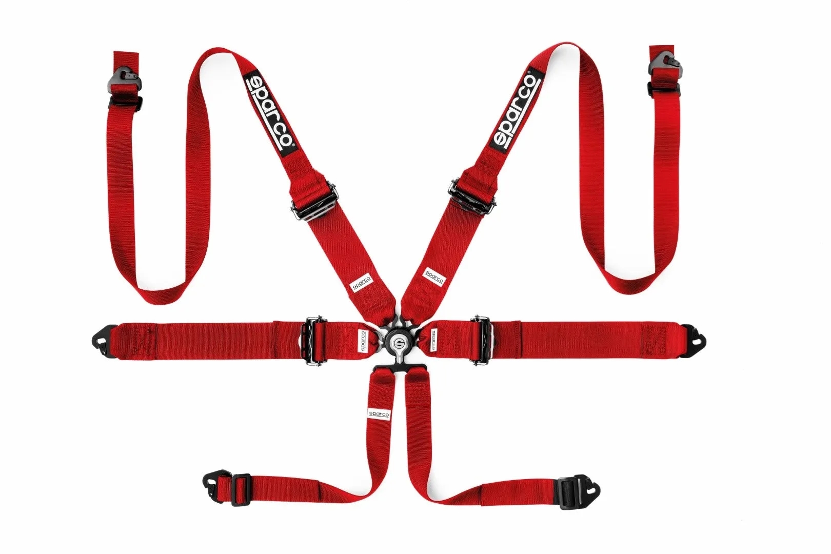 SPARCO Competition Aluminum Harness PD 3"/2" 6 Points HANS [FIA] Blue / Red / Black