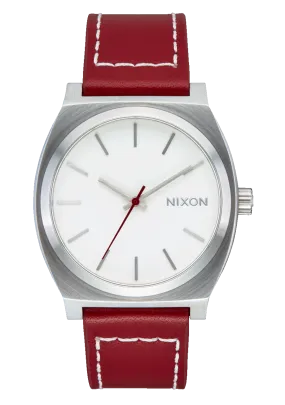 Time Teller Leather - Silver / Egret / Cranberry