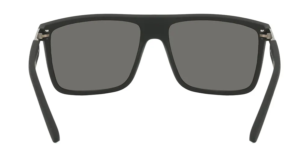 Walker II Square Black Unisex Sunglasses