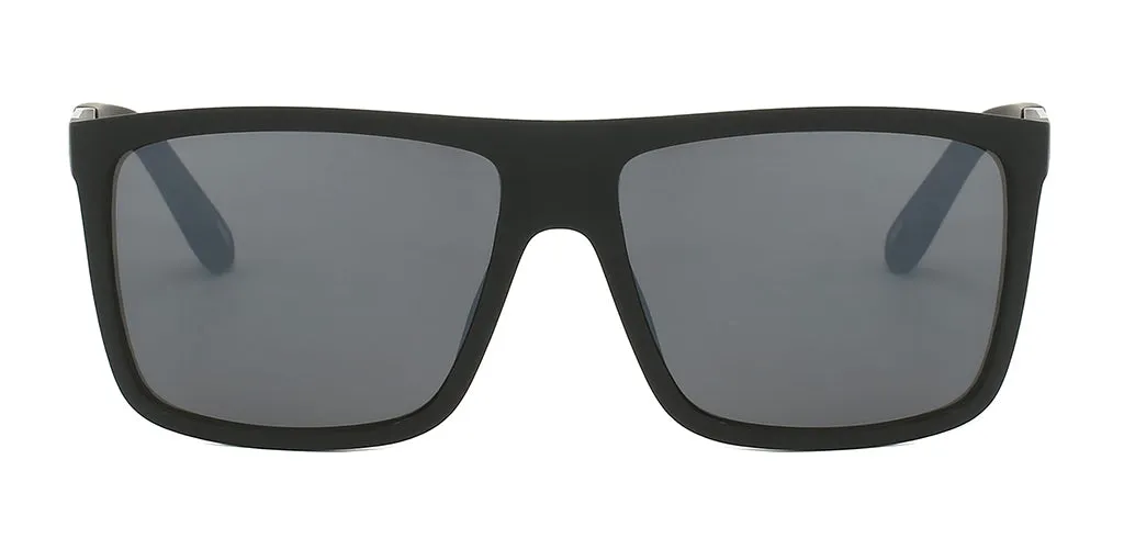 Walker II Square Black Unisex Sunglasses