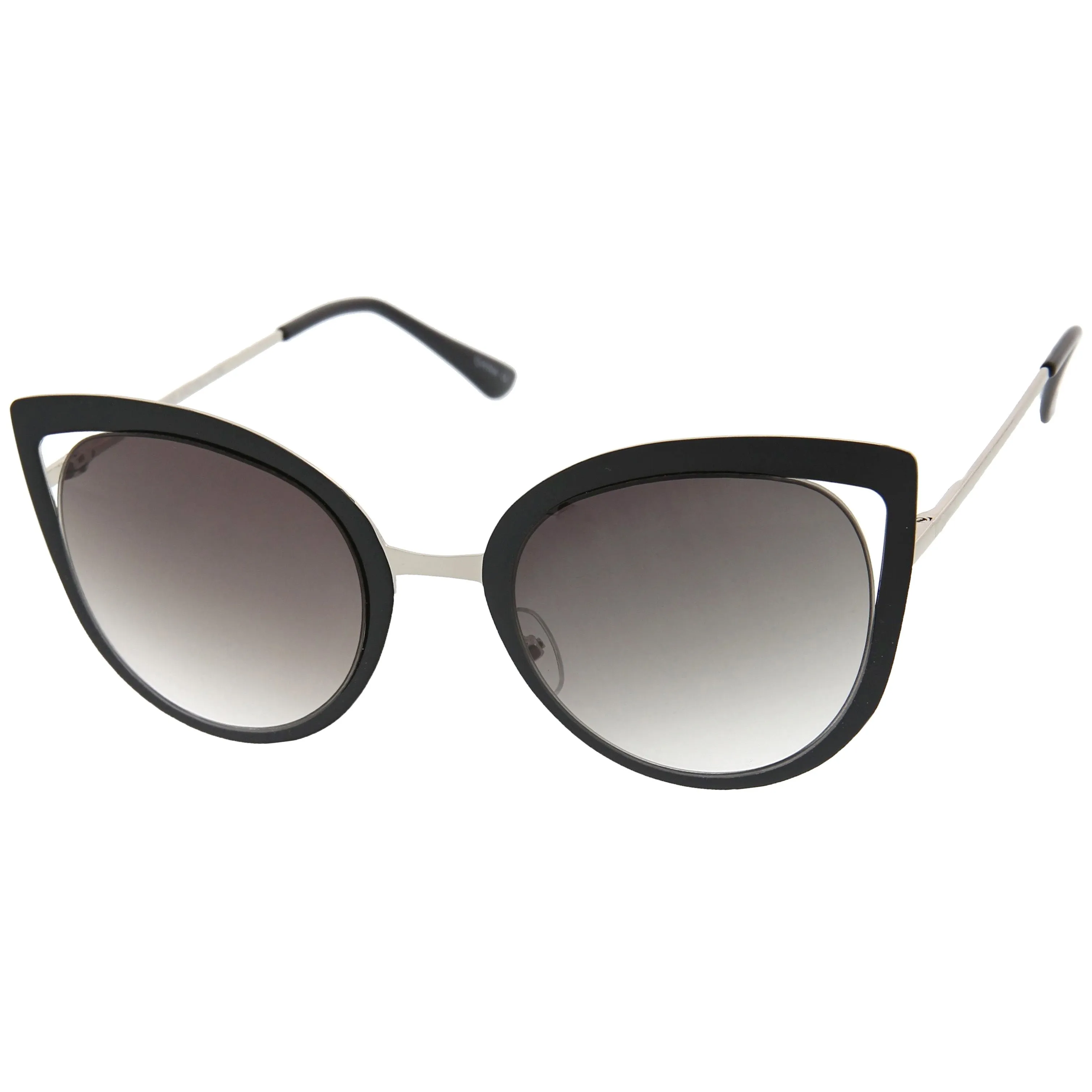 Women's Round Laser Cut Cat Eye Sunglasses A525